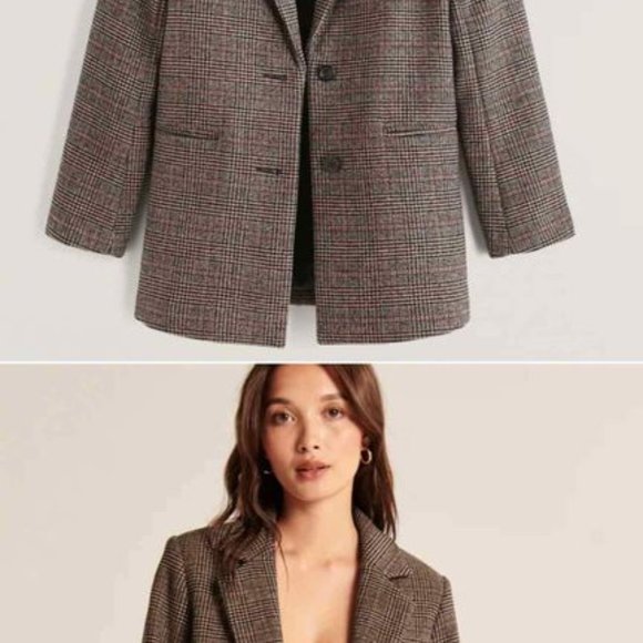 Abercrombie & Fitch Plaid Wool Blazer - Picture 5 of 6